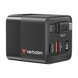 Зарядний пристрій Verbatim GaN 65 W 2 ports (USB-C/1xUSB-A) (32217) - мініатюра 7