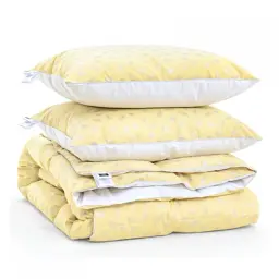 Набір MirSon пуховий №9517 Bio-Beige зима ковдра 200х220 см + 2 подушки бежевий (2200010805260) - мініатюра 3