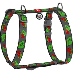 Шлея для собак анатомічна Waudog Nylon Калина, L, сірий (5160-0228)