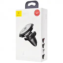 Тримач в машину Baseus Magnetic Air Vent Car Mount With Cable Clip червоний (16105) - мініатюра 2