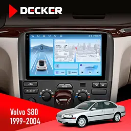 Штатна магнітола Volvo S80 1999-2004 Decker D9-010 6x128, DSP, 4G, 2K Decker (НФ-00004616)