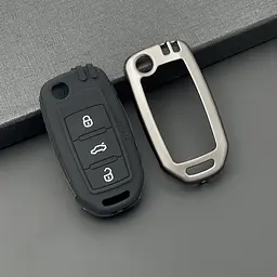 Чохол для автоключів Volkswagen із брелоком, темний хром оригінал (YT0002) - мініатюра 2