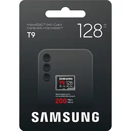 Карта пам'яті Samsung MICRO SDXC T9 128GB, U3, V30, A2 до 200 Мб/с (MB-MH128T/WW) - мініатюра 3