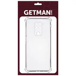 TPU чохол GETMAN Ease logo посилені кути Full Camera для Xiaomi Redmi Note 9 / Redmi 10X Безбарвний (прозорий) - мініатюра 2