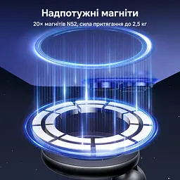 Магнітний автомобільний тримач для телефона UGREEN LP923 із кріпленням на дефлектор сумісний із MagSafe із самоклейним металевим кільцем для кріплення без MagSafe з регулюванням плеча та нахилу для вертикального або горизонтального розміщення з керуванням однією рукою з подвійним металевим гачком чорний із темно-сірим та сріблястими кінцями гачків (65185) - мініатюра 7