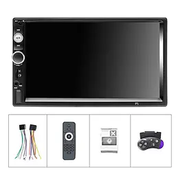 Авторадіо FM AUX USB DVR MP5 Відеоплеєр Podofo 2 Din 7" HD Android Auto Mirror Link Bluetooth - мініатюра 2