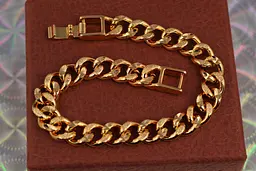 Браслет Xuping Jewelry панцирний гранований 22 см 10 мм золотистий