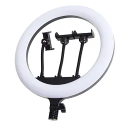 Кільцева лампа блогера Brille з 3 тримачами LED 24W CCT 36 см (TE-053) - мініатюра 6