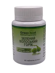 Дієтична добавка GreenSet Зелений волоський горіх 90 таблеток