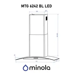 Витяжка декоративна зі склом MINOLA MTG 6242 BL LED - мініатюра 12