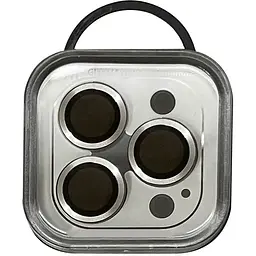Захисне скло на камеру Epik Metal Classic Silver для Apple iPhone 12 Pro Max в упаковці сріблясте - мініатюра 2