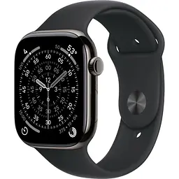 Смарт-годинник Apple Watch Series 11 GPS + Cellular 46mm Slate Titanium Case with Black Sport Band M/L (MFD24) [151116]