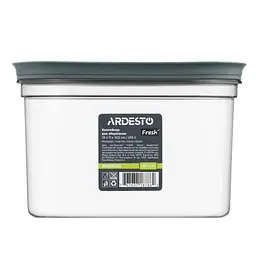 Харчовий контейнер Ardesto Fresh 1.55л, пластик, прямокутна, сірий (AR1309GG) - мініатюра 2