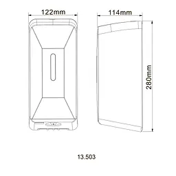 Дозатор сенсорний для антисептика Hotec 13.503 ABS White, Білий - мініатюра 3
