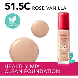 Тональна основа Bourjois Healthy Mix Clean & Vegan відтінок 51.5C (Rose Vanilla) 30 мл - мініатюра 3