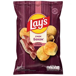 Чипси Lays зі смаком бекону 120 г (920448)