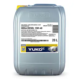 Автомобільна моторна олива YUKO MEGA DIESEL 15W-40 20л
