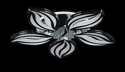 Люстра стельова LED Splendid Ray LK23/5, 120W, білий, хром, сучасний стиль, з пультом, димер, 58 см