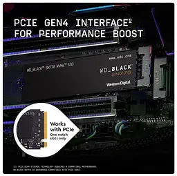 SSD накопичувач WD Black SN770 1 TB M.2 NVMe 3D TLC 5150/4900 MB/s (WDS100T3X0E) - мініатюра 6