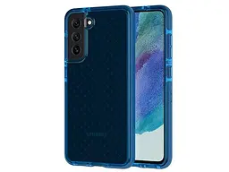 Оригінальний протиударний силіконовий чохол Tech21 Evo Check для Samsung Galaxy S21 FE 5G (6,4 ) Blue - мініатюра 2