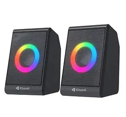 Компьютерные колонки Kisonli X12 RGB, 6Вт, для ПК и ноутбука - мініатюра 1