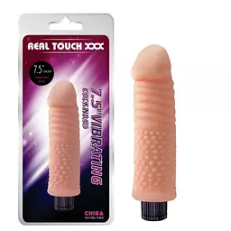 Вибратор Chisa Real Touch XXX 7.5 Vibrating Cock No.05 Реалистичный с рельефной поверхностью, 18.5х4 см