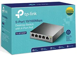 Комутатор TL-SF1005P 5xFE (4xPoE), 56Вт, Некерований TP-Link teh0018125 - мініатюра 6