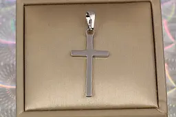 Хрестик Xuping Jewelry гладкий 3.3 см сріблястий