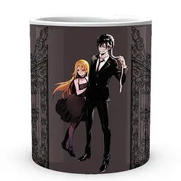 Кухоль GeekLand Ангел кровопролиття Satsuriku no Tenshi Рейчел і Зак у вечірніх вбраннях біля воріт SNT 02.013 330 мл білий - мініатюра 2