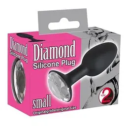 Анальна пробка зі стразом You2Toys Butt Plug Diamond S, силікон, чорна - мініатюра 4