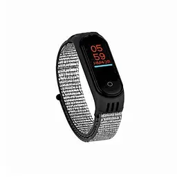 Ремінець Nylon Mi Band 5/6 Black Grey (31)