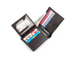 Портмоне 18196 з натуральної шкіри крокодила Коричневе 11,5х9,5 см CROCODILE LEATHER acs0032477 - мініатюра 4