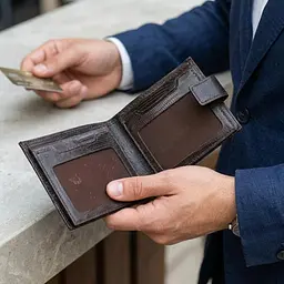 Невеликий чоловічий гаманець із натуральної фактурної шкіри Canpellini 21507 коричневий - мініатюра 2