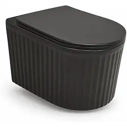 Підвісний безободковий унітаз VBI Torcello Tornado 49x36 см black matt VBI-020801