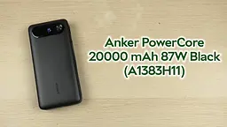 Зовнішній акумулятор Anker PowerCore 20000 mAh 87W PD Built-In USB-C Cable A1383 - мініатюра 4