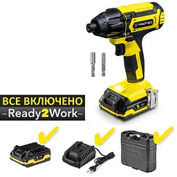 Гвинтоверт імпульсний акумуляторний Trotec PIDS 10-20V + кейс (4410000601) - мініатюра 1