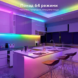 Світлодіодна стрічка Govee RGBIC Basic Wi-Fi + Bluetooth LED Strip Light With Protective Coating 10м Білий (H619C3D1) - мініатюра 6