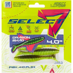 Силікон Select Dragon Shad 4" SV26 (4 шт/уп) - мініатюра 2