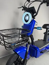 Електровелосипед EVOBIKE Nova S 500W 48V 12Ah з 2 сидіннями, корзиною та поворотниками, простий і надійний, для міста і села, синього кольору - мініатюра 4