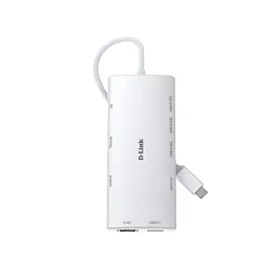 Концентратор D-Link USB-C 10-in-1 2xHDMI + 1xRJ45 1000Mbps + 2xUSB-C + USB 3.1 + USB 3.0 + SD + TF silver (DUP-A01) - мініатюра 7