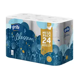 Туалетний папір Grite Blossom 3 шари 24 рулони (4770023348712/4770023346763)