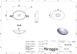 Умивальник Miraggio Kristina mirasoft 0001019, Білий матовий - мініатюра 5