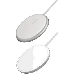 Бездротовий зарядний пристрій Baseus Simple Xiaomini Magnetic Wireless Charger For IP12 with Type-C Cable WXJK-F02 White - мініатюра 6