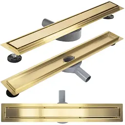 Трап для душу Rea Neox 90 Pro brushed gold 2в1 REA-G2704