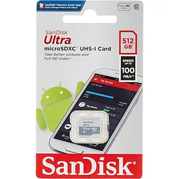 Карта пам'яті SanDisk 512GB microSDXC class 10 UHS-I Ultra (SDSQUNR-512G-GN3MN) - мініатюра 2