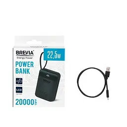 Портативний акумулятор Brevia 20000mAh 22.5W Type-C+Lightning зовнішня батарея - мініатюра 4