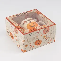 Чашка Elisey Hello Pumpkin! 200 мл з ложечкою помаранчевий (9250-020) - мініатюра 3
