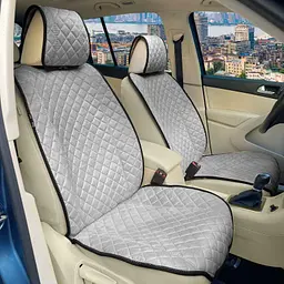 Накидки для сидінь Алькантара Verona Premium L передні Сірі 2 шт (Оригінал) - мініатюра 7