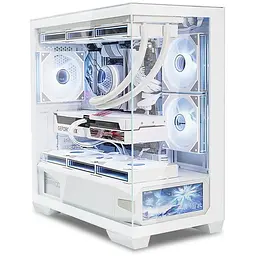 Корпус ALmordor QX25M LCD білий, без БЖ, для MicroATX/Mini ITX, 1xUSB-С, 2xUSB-A 3.0, макс. CPU - 160 мм / VGA - 410 мм / PSU -