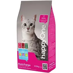 Сухой корм для взрослых кошек happyOne Cat Tuna & Chicken с тунцем и курицей 10 кг